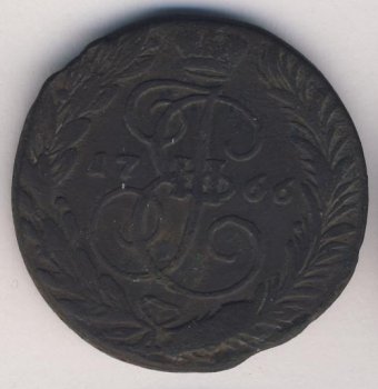 Фото монеты: 2 копейки 1766 года