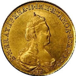 Фото монеты: 5 рублей 1784 года