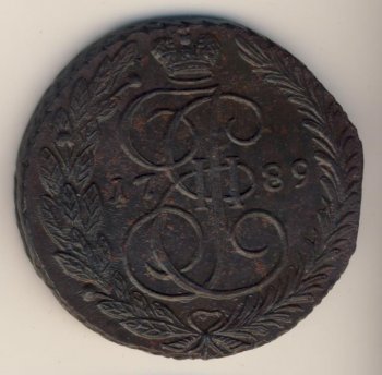 Фото монеты: 5 копеек 1789 года