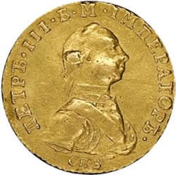 Фото монеты: червонец 1762 года