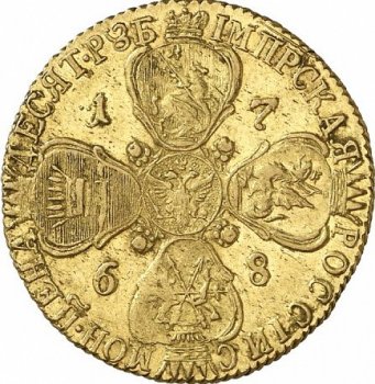 Фото монеты: 10 рублей 1768 года