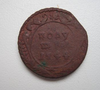 Фото монеты: полушка (1/4 копейки) 1744 года