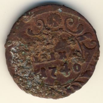 Фото монеты: полушка (1/4 копейки) 1740 года