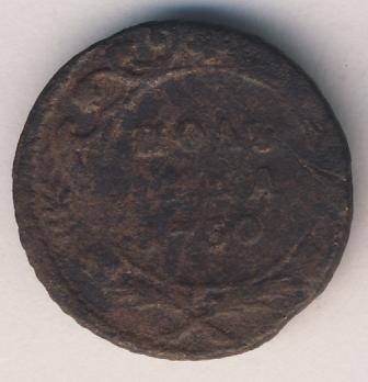 Фото монеты: полушка (1/4 копейки) 1750 года