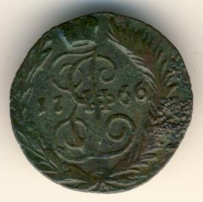 Фото монеты: полушка (1/4 копейки) 1766 года