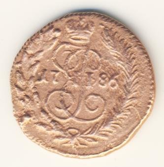 Фото монеты: полушка (1/4 копейки) 1786 года