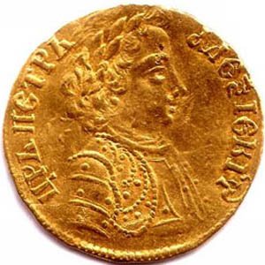 Фото монеты: червонец 1703 года