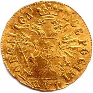 Фото монеты: червонец 1703 года
