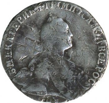 Фото монеты: полтина 1766 года
